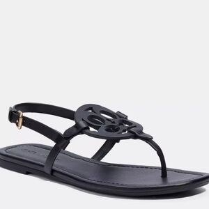 EUC! Coach Black Leather Sandals